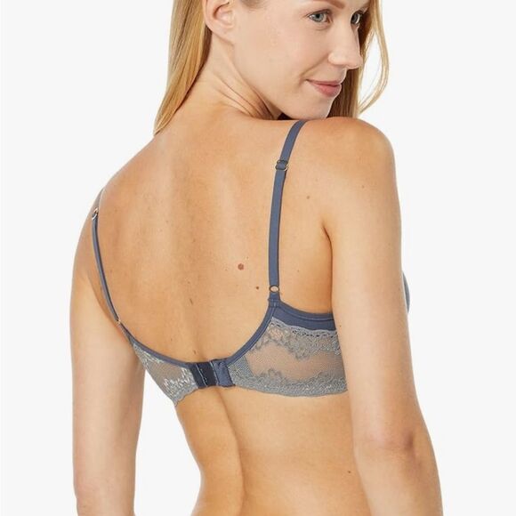 NWOT New Natori Bliss Perfection Contour Underwire Ash/(Grey)/Navy Bra 38C - Picture 3 of 8